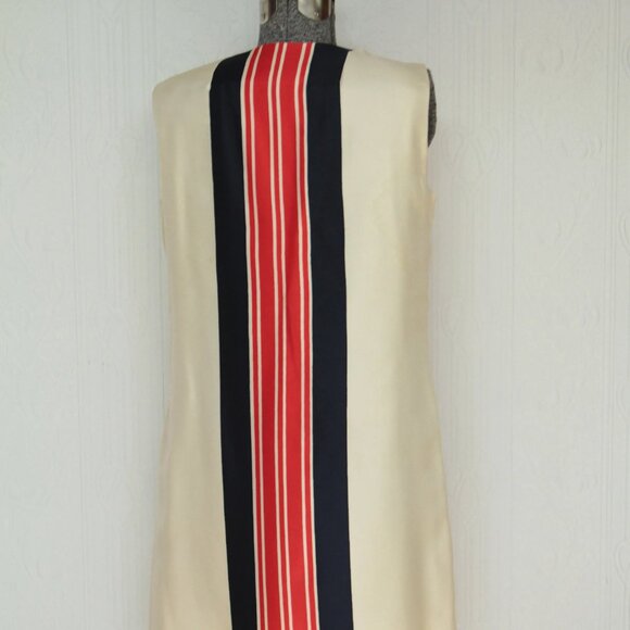 1970 B.H. Wragge silk racer stripes dress - Picture 3 of 4